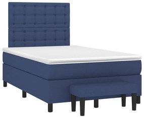 Giroletto A Molle Con Materasso Blu 120x190 Cm İn Tessuto /