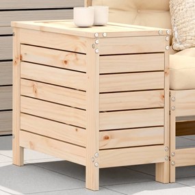 Poggiapiedi Da Giardino 62x31,5x52 Cm Legno Massello Di Pino /