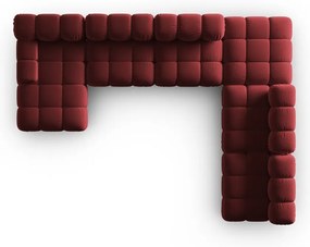 Divano in velluto rosso 379 cm Bellis - Micadoni Home