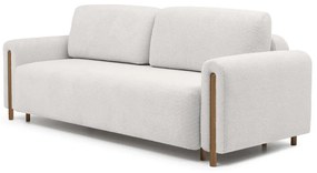 Divano color crema allungabile/con contenitore e rivestimento in bouclé 244 cm Arcadova – ELTAP