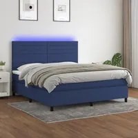 Letto a Molle con Materasso e LED Blu 180x200 cm in Tessutocod mxl 98976