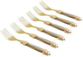 Posate di Lusso Set 6pz Forchette Dolce Arianna Oro - Rivadossi Sandro
