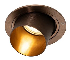 Set di 6 Faretto da incasso moderno bronzo scuro tondo inclinabile - Installa