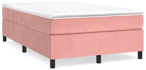 Giroletto A Molle Con Materasso Rosa 120x190 Cm İn Velluto /
