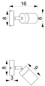 Brilagi - Faretto da parete POKER 1xGU10/25W/230V verde