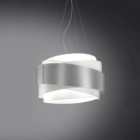 Sospensione Moderna 1 Luce Bea In Polilux Silver D60 Made In Italy
