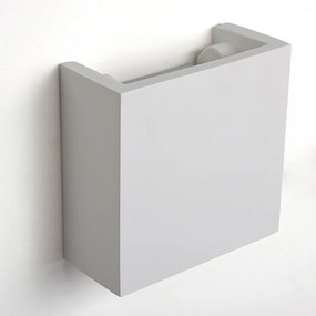 Applique da Parete Quadrata in Gesso Pitturabile G9 Materiale Gesso