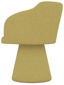Sedia da pranzo gialla in imbottito Kanoa – Makamii