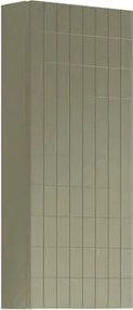 Pensile bagno Pixel Grid laccato opaco verde salvia, 1 anta apertura da sinistra P 17 x L 30 x H 80 cm