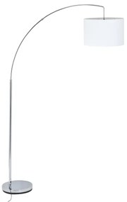 Brilliant - Lampada da terra CLARIE 1xE27/60W/230V cromo opaco/bianco