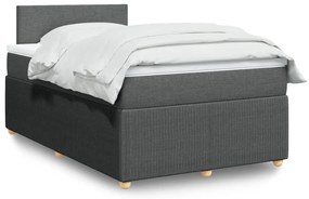 Giroletto A Molle Con Materasso Grigio Scuro 120x190cm Tessuto /