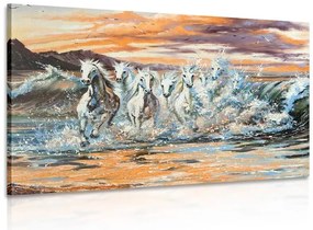 Quadro su tela – Cavalli formati da acqua