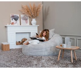 Puof a sacco nero con rivestimento in velluto a coste Om 135 – SLOWDOWN