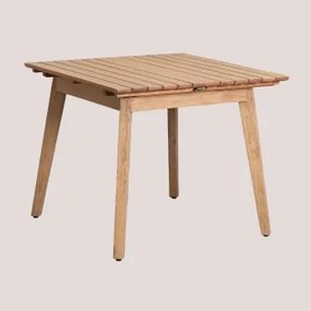 Tavolo Da Pranzo Allungabile Rettangolare In Legno (90-150x90 Cm) Naele Legno Naturale - Sklum