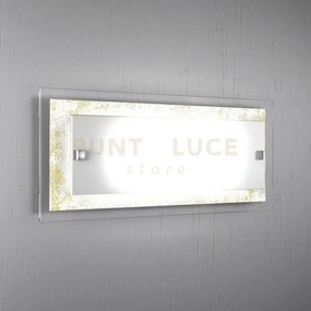 Tray applique grande 2 luci foglia oro 1087-ag-fo