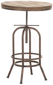 Tavolo Da Bar Regolabile İn Legno E Acciaio Brighton Ø 60 Cm / Bronze