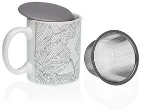 Tazza con Filtro per Infusioni Versa Grigio Gres