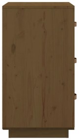 Comodini 2 pz Miele 40x40x75 cm in Legno Massello di Pino