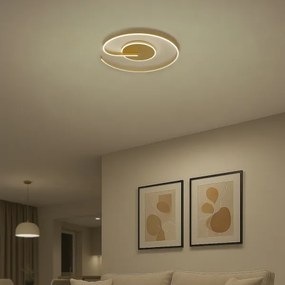 Plafoniera LED LORENZO LED/22W/230V Ø 50 cm dorata
