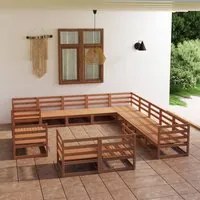 Set Divani da Giardino 13 pz in Legno Massello di Pino 3075967