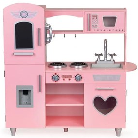 Cucina in legno per bambine in rosa