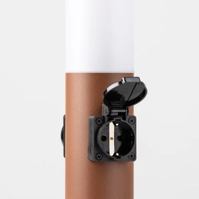 Brilagi - Lampada da esterno con 2 prese SCHUKO NOVA, portalampada 1x E27 (15W, 230V), 40 cm, IP44, marrone