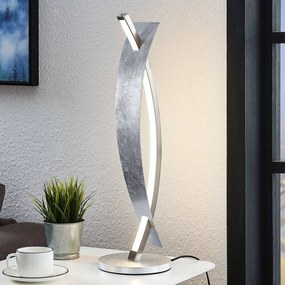 Lampada da tavolo a LED Marija Lucande, dimmerabile, Cromo / Argento, Soggiorno / Sala da pranzo, Metallo, Moderno, Lampada da tavolo LED