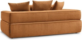 Divano color senape con rivestimento in ciniglia 237 cm Whesley – Bobochic Paris