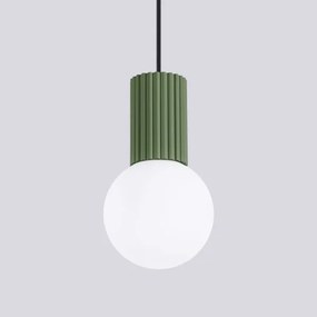 Sollux SL.1724 - Lampadario a sospensione con filo HALO 1xG9/8W/230V diametro 12 cm verde