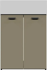 Mobile da bagno a terra 60x50x h82,5 cm corda opaco, 2 ante COLAVENE Nobu