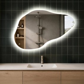 Specchio da bagno LED di forma irregolare P221