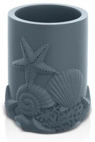 Portaspazzolino da appoggio multiuso in resina turchese cobalto   Coral