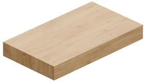 Top per lavabo STEP/STAR L 80.3 x H 10 x P 46.5 cm rovere mdf