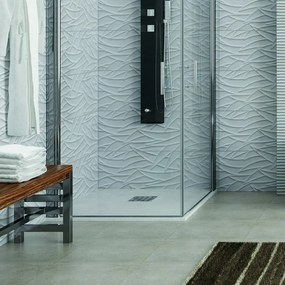 Kamalu - Box doccia angolare 55x55 due ante battenti finitura cromo | KS2800