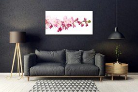 Quadro su vetro acrilico Ramoscello di fiori di ciliegio 100x50 cm