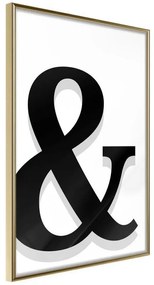 Poster  Ampersand's Shadow  Cornice Quadri Cornice d'oro, Larghezza x Altezza Home decor 40x60