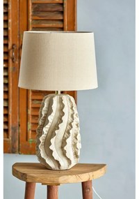 Lampada da tavolo beige con paralume in tessuto (altezza 64 cm) Natika - Bloomingville