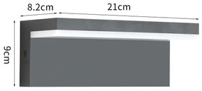 Brilagi - Applique da esterno LED TESSI LED/10W/230V antracite IP54