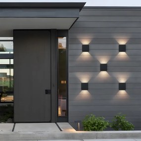 Brilagi - Applique da esterno LED DOUBLERAY LED/6W/230V nero IP54