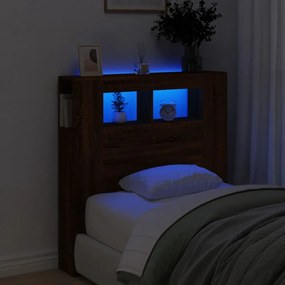 Testiera Led Rovere Marrone 100x18,5x103,5 Cm Legno Multistrato /