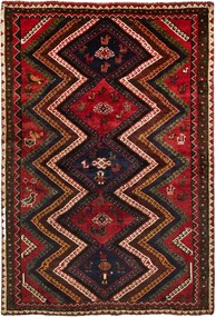 Shiraz Tappeto persiano 180 x 260 Rosso (Iran) Annodato A Mano