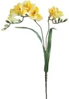 Set 6 Fiori Artificiali di Fresia con Due Fiori Altezza 63 cm Giallo