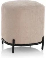 Pouf Imbottita 42x42x45 cm in Tessuto Rosa