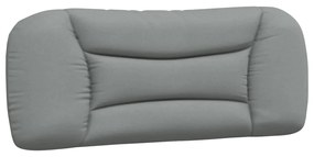 Letto con materasso grigio chiaro 100x200 cm in tessuto