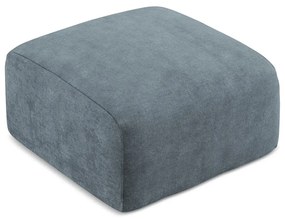 Poggiapiedi blu con rivestimento in ciniglia Leila – Makamii