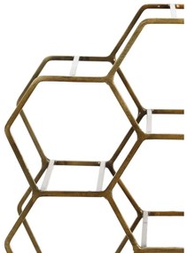 Portabottiglie in metallo color bronzo per 12 bottiglie Salbris - Light &amp; Living