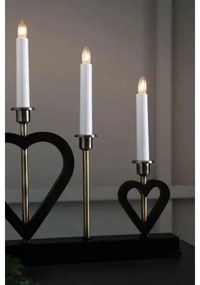 Markslöjd 705938 - Candelabro natalizio MELISSA 5xE10/3W/230V nero/ottone