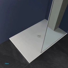 Azzurra Piatto Doccia "SoloDue" In Ceramica 100x80 H 2 Finitura Cotone