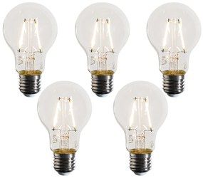 Set van 5 E27 LED lampen A60 helder 3W 320 lm 2700K