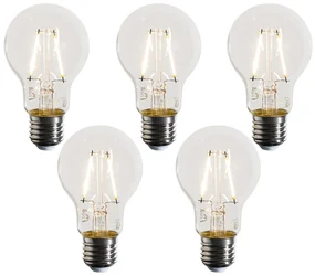 Set van 5 E27 LED lampen A60 helder 3W 320 lm 2700K